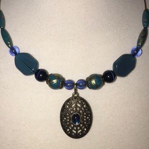 Beautiful beaded necklace with pendant 🌈🔥💥💕